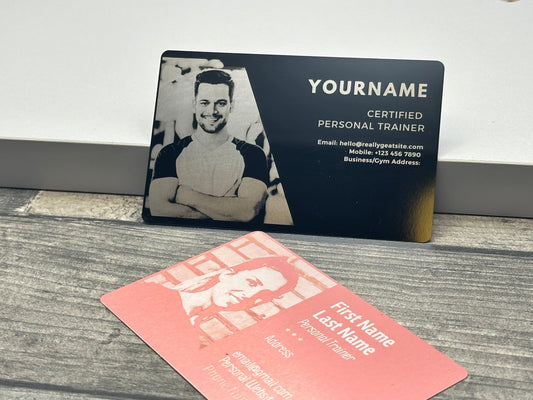 Metal Business Cards Engraved with Your Images, Logo, QR Code, Text and Images